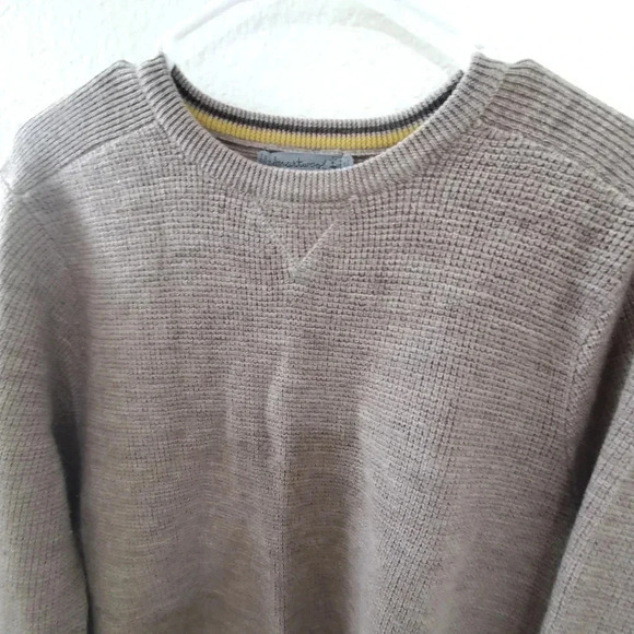 Smartwool Crewneck Sweater Beige Men's Small 100% Merino Wool - Picture 3 of 6